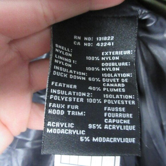 S13 Chalet Belted Faux Fur Women's M Green Trim Down Hooded Puffer Jacket - Picture 4 of 16